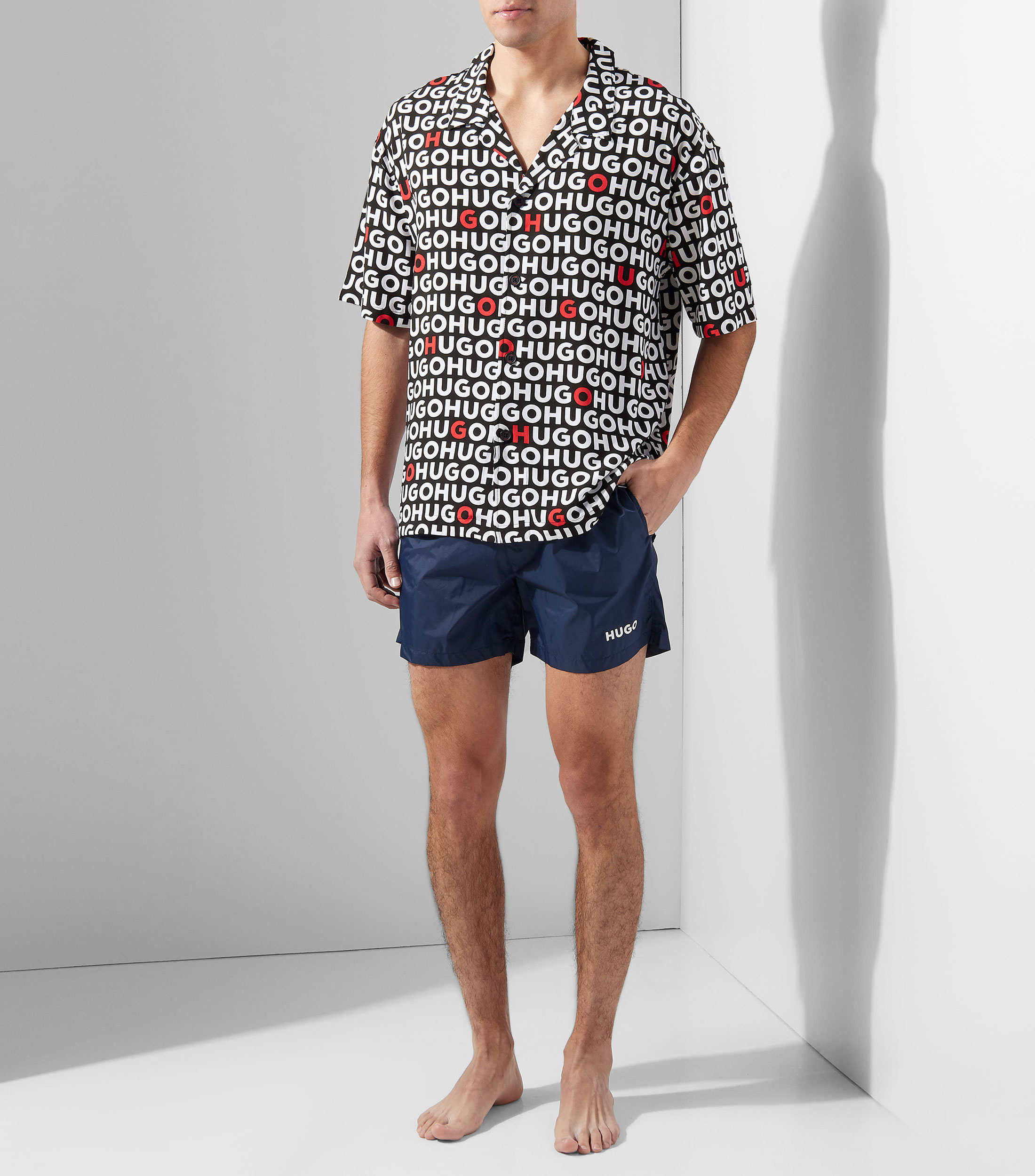 Traje De Bano corto liso Hombre